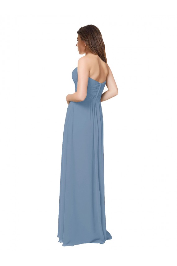 Sleeveless Sweetheart Low Back Chiffon A-Line Bridesmaid Dress / Evening Gowns Newcastle