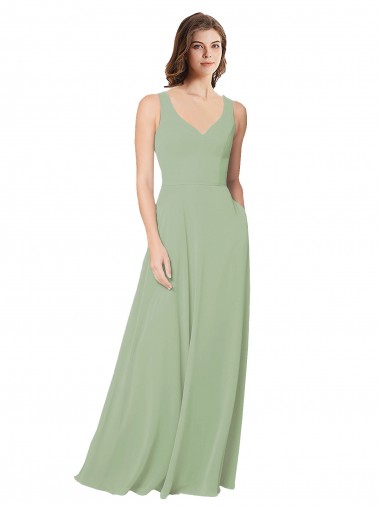 Sleeveless Sweetheart Open Back Soft Chiffon A-Line Formal Dress / Bridesmaid Dress Newcastle