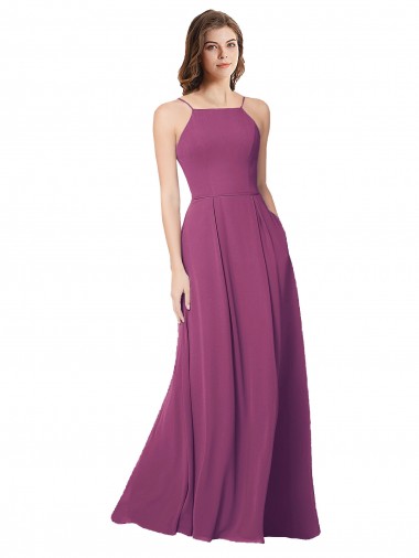 Sleeveless Strapless Open Back Soft Chiffon A-Line Bridesmaid Dress Newcastle
