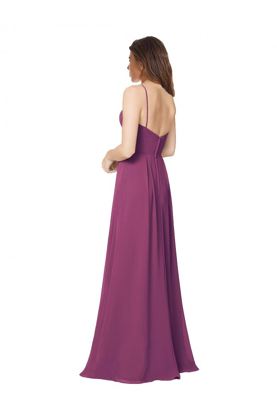 Sleeveless Strapless Open Back Soft Chiffon A-Line Bridesmaid Dress Newcastle