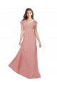 Flutter Sleeves V-Neck Criss Cross Back Chiffon A-Line Bridesmaid Dress / Evening Dress Newcastle