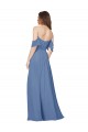 Flutter Sleeves Off the Shoulder Open Back Soft Chiffon A-Line Bridesmaid Dress Newcastle