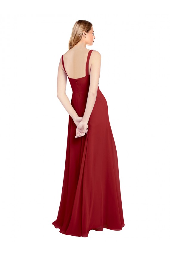 Sleeveless Red Sweetheart Soft Chiffon A-Line Bridesmaid Dress Newcastle