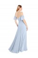 Flutter Sleeves Off the Shoulder V-Back Soft Chiffon A-Line Formal Dress / Bridesmaid Dress Newcastle