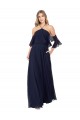 Flutter Sleeves Halter Neck Soft Chiffon A-Line Formal Dress / Bridesmaid Dress Newcastle