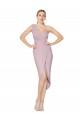 Sleeveless One Shoulder V-Back Soft Chiffon Mermaid High Low Evening Gown / Prom Dress / Bridesmaid Dress Newcastle