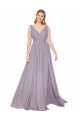 Sleeveless Dusty Rose V-Neck V-Back Soft Chiffon A-Line Formal Evening Gown / Prom Dress / Bridesmaid Dress Newcastle
