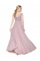 Sleeveless Primrose V-Neck V-Back Soft Chiffon A-Line Formal Evening Gown / Prom Dress / Bridesmaid Dress Newcastle