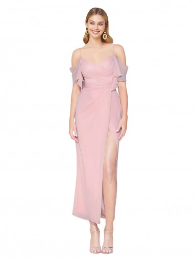 Cold Shoulder Off the Shoulder Soft Chiffon Mermaid Formal Evening Gown / Prom Dress / Bridesmaid Dress Newcastle