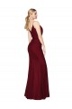 Sleeveless Burgundy V-Neck V-Back Soft Chiffon Mermaid Formal Evening Gown / Prom Dress / Bridesmaid Dress Newcastle