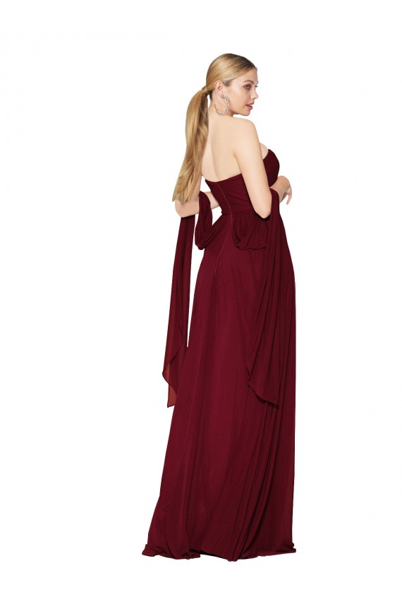 Sleeveless Burgundy Sweetheart Soft Chiffon A-Line Formal Evening Gown / Prom Dress / Bridesmaid Dress Newcastle