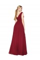 Sleeveless V-Neck V-Back Soft Chiffon A-Line Black Tie Evening Gown / Prom Dress / Bridesmaid Dress Newcastle