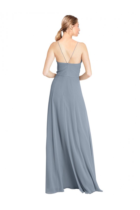 Sleeveless Off the Shoulder Open Back Soft Chiffon A-Line Bridesmaid Gowns Newcastle