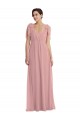 Sleeveless Dusty Pink Halter Neck Soft Chiffon A-Line Semi Formal Evening Dress / Bridesmaid Dress Newcastle
