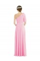 Sleeveless Barely Pink One Shoulder Soft Chiffon Trumpet Semi Formal Evening Dress / Bridesmaid Dress Newcastle