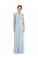 Flutter Sleeves Bateau Neck V-Back Soft Chiffon A-Line Formal Evening Gown / Bridesmaid Dress Newcastle