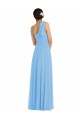 Sleeveless Periwinkle One Shoulder Soft Chiffon Trumpet Semi Formal Evening Dress / Bridesmaid Dress Newcastle
