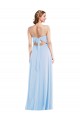 Sleeveless Light Sky Blue Spaghetti Straps Soft Chiffon A-Line Formal Evening Gown / Bridesmaid Dress Newcastle