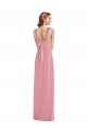 Sleeveless Skin Pink Halter Neck Open Back Soft Chiffon A-Line Semi Formal Evening Dress / Bridesmaid Dress Newcastle