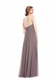 Sleeveless Halter Neck Low Back Soft Chiffon A-Line Formal Evening Gown / Bridesmaid Dress Newcastle