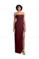 Sleeveless Burgundy Gold Spaghetti Straps Open Back Soft Chiffon A-Line Evening Dress / Bridesmaid Dress Newcastle