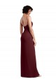 Sleeveless Burgundy Gold Spaghetti Straps Open Back Soft Chiffon A-Line Evening Dress / Bridesmaid Dress Newcastle
