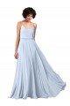 Sleeveless Light Sky Blue Spaghetti Straps Low Back Soft Chiffon A-Line Formal Dress / Bridesmaid Dress Newcastle