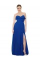 Sleeveless Royal Blue Sweetheart Soft Chiffon A-Line Bridesmaid Dress Newcastle