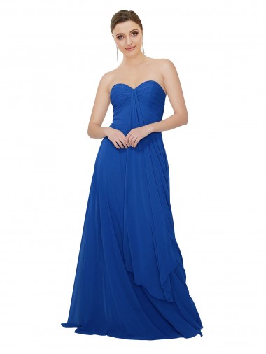 Sleeveless Sweetheart Keyhole Back Chiffon A-Line Bridesmaid Dress / Evening Dress Newcastle