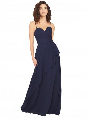 Sleeveless V-Neck Low Back Chiffon A-Line Bridesmaid Dress / Formal Dress Newcastle