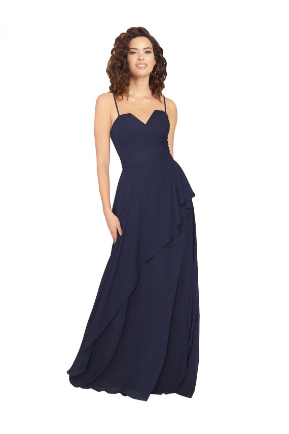 Sleeveless V-Neck Low Back Chiffon A-Line Bridesmaid Dress / Formal Dress Newcastle