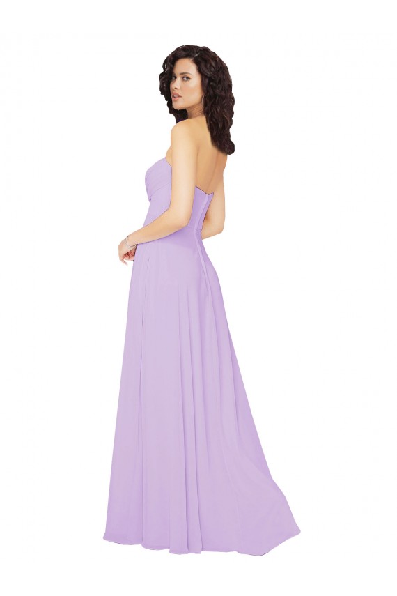 Sleeveless Lilac Sweetheart Low Back Chiffon A-Line Bridesmaid Dress / Evening Dress Newcastle