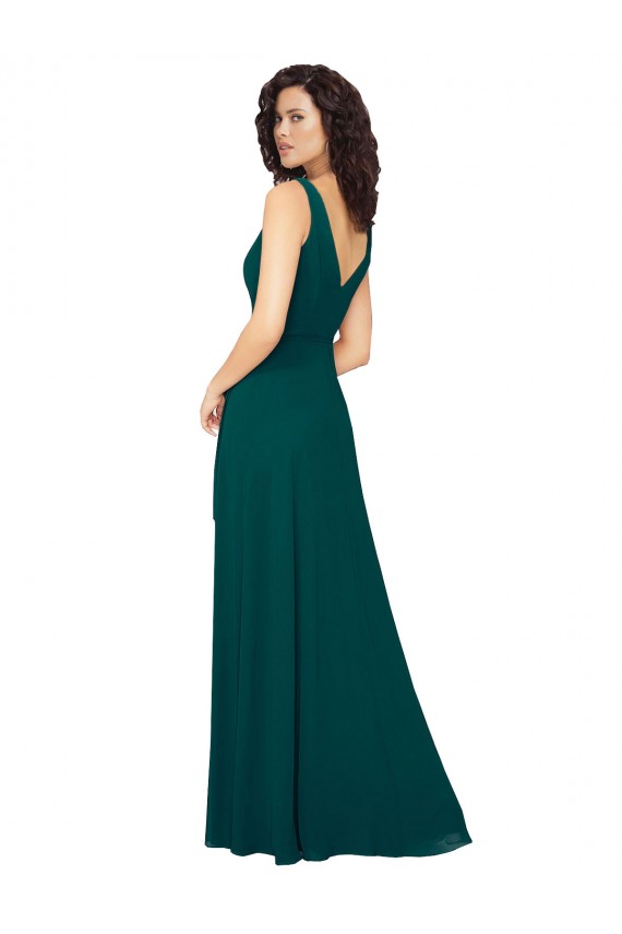 Sleeveless V-Neck V-Back Chiffon A-Line Evening Gowns / Bridesmaid Dresses Newcastle