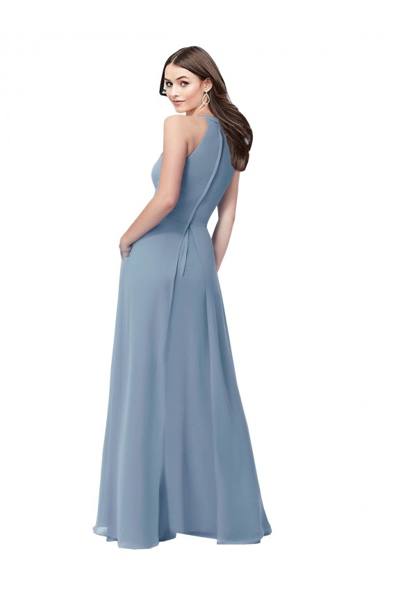 Sleeveless Halter Neck Chiffon A-Line Bridesmaid Formal Dress Newcastle