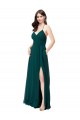 Sleeveless V-Neck Criss Cross Back Chiffon A-Line Wedding Party Dress Newcastle
