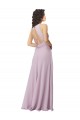 Sleeveless Pink Glow Halter Neck Keyhole Back Soft Chiffon A-Line Bridesmaid Dress Newcastle