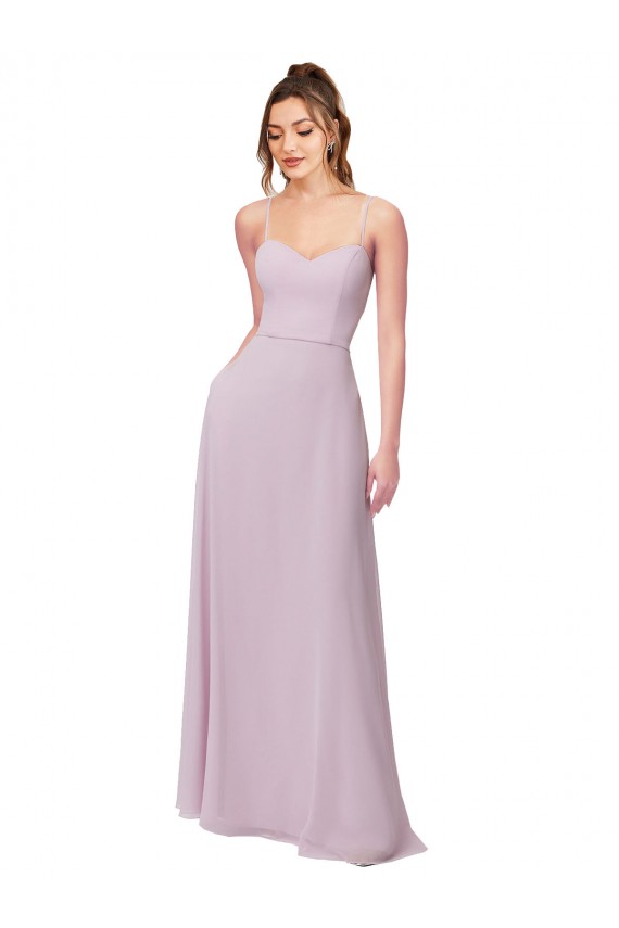 Sleeveless Pink Glow Sweetheart Soft Chiffon A-Line Bridesmaid Dress Newcastle