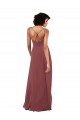 Sleeveless V-Neck Criss Cross Open Back Soft Chiffon Column Formal Evening Gown / Bridesmaid Dress Newcastle