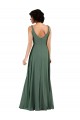 Sleeveless V-Neck Low Back Soft Chiffon Column Bridesmaid Dress Newcastle