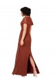 Cap Sleeves V-Neck Soft Chiffon A-Line Bridesmaid Dress / Formal Dress Newcastle