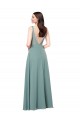 Sleeveless V-Neck Low Back Soft Chiffon Sheath Formal Evening Gown / Bridesmaid Dress Newcastle