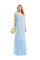 Sleeveless Light Sky Blue Spaghetti Straps Soft Chiffon A-Line Semi Formal Evening Dress / Bridesmaid Dress Newcastle
