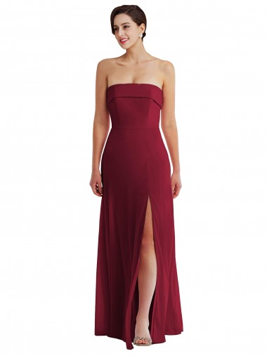 Sleeveless Strapless Low Back Soft Chiffon A-Line Formal Evening Gown / Bridesmaid Dress Newcastle