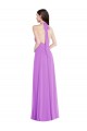 Sleeveless Halter Neck Backless Soft Chiffon A-Line Formal Evening Gown / Bridesmaid Dress Newcastle