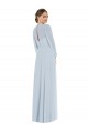 Puff Sleeves Strapless Keyhole Back Soft Chiffon A-Line Formal Evening Gown / Bridesmaid Dress Newcastle
