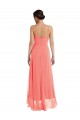 Sleeveless Spaghetti Straps Soft Chiffon A-Line High Low Bridesmaid Dress Newcastle