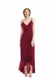 Sleeveless Spaghetti Straps Low Back Soft Chiffon A-Line High Low Evening Gown / Bridesmaid Dress Newcastle