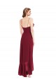 Sleeveless Spaghetti Straps Low Back Soft Chiffon A-Line High Low Evening Gown / Bridesmaid Dress Newcastle
