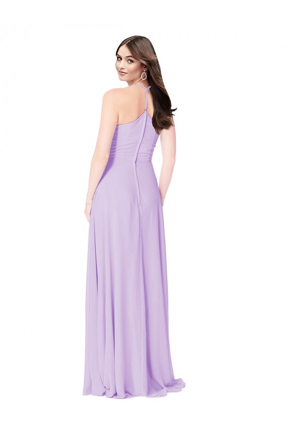 Sleeveless Saffron V-Neck Soft Chiffon A-Line Formal Dress / Bridesmaid Dress Newcastle