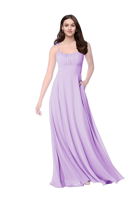 Sleeveless Scoop Neck Soft Chiffon A-Line Bridal Party Dress Newcastle